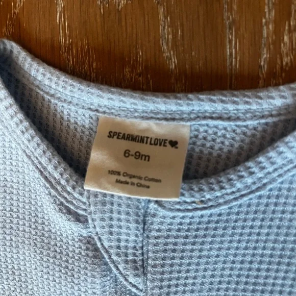 Spearmint love tie dye and blue waffle organic cotton sleeper NWOT! - Picture 3 of 8